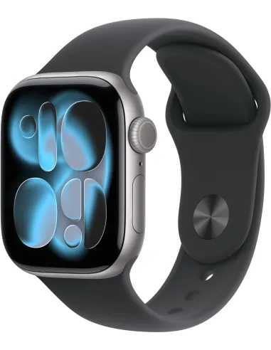 Apple Watch Series 11 GPS 42mm MEQX4QL/A Caja de Aluminio Gris Espacial con Correa Deportiva Negra (Talla M/L)
