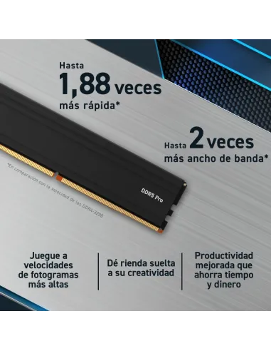 Crucial Pro CP2K24G56C46U5 DDR5 5600MHz 48GB (2x24GB) CL46 Negra