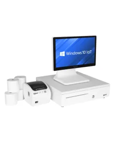 Iggual IGG320174Pack Intel N100/8GB/128GB SSD m-SATA/15.6" Táctil Capacitiva FullHD W10 IoT Blanco-PPCTPV0270