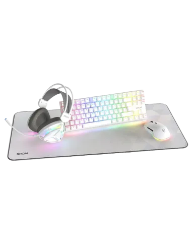 Pack Gaming Krom Klass 4 en 1 blanco – NXKROMKLASS
