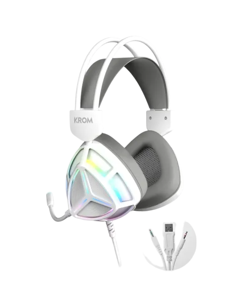 Pack Gaming Krom Klass 4 en 1 blanco – NXKROMKLASS