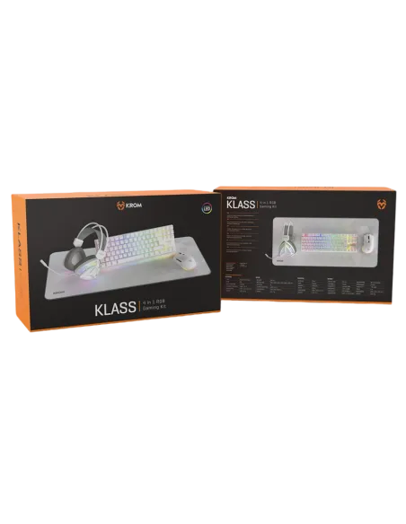 Pack Gaming Krom Klass 4 en 1 blanco – NXKROMKLASS