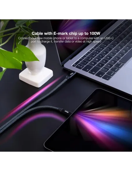 Iggual IGG320402 Cable USB-C 3.2 Gen2x2 100W 1m trenzado