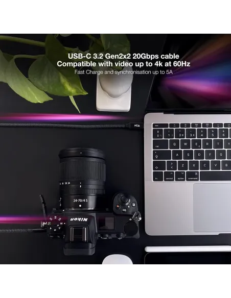 Iggual IGG320402 Cable USB-C 3.2 Gen2x2 100W 1m trenzado