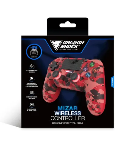 DragonShock MIZAR+ PS4/PC – Mando inalámbrico Bluetooth