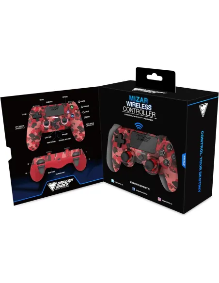 DragonShock MIZAR+ PS4/PC – Mando inalámbrico Bluetooth