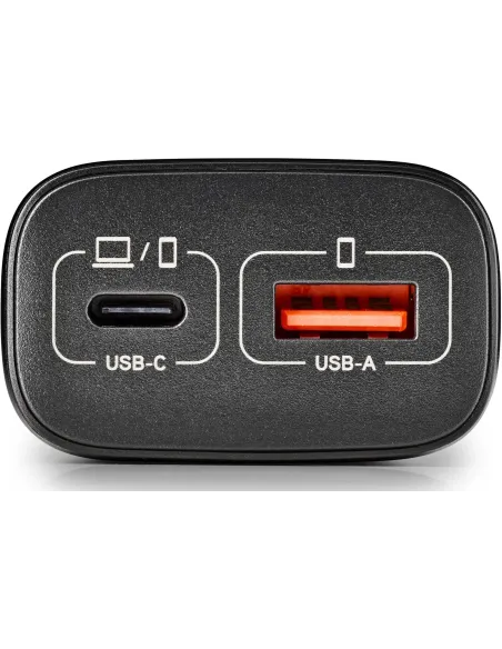 NGS ERA 45W Black: cargador GaN 45W USB-C/A para viaje