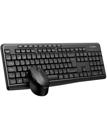 CoolBox COO-KTR-03W Kit de Teclado y Ratón Inalámbricos Negros