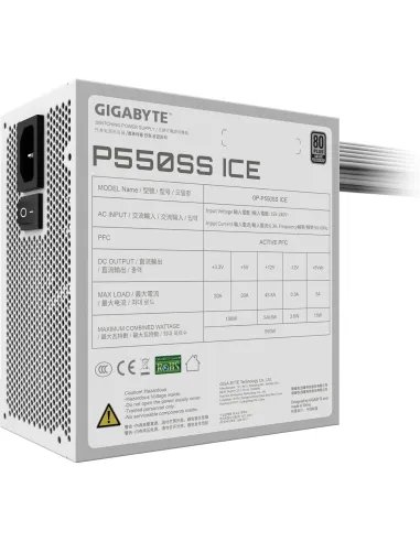Fuente de Alimentación Gigabyte P550SS ICE 80 PLUS Silver