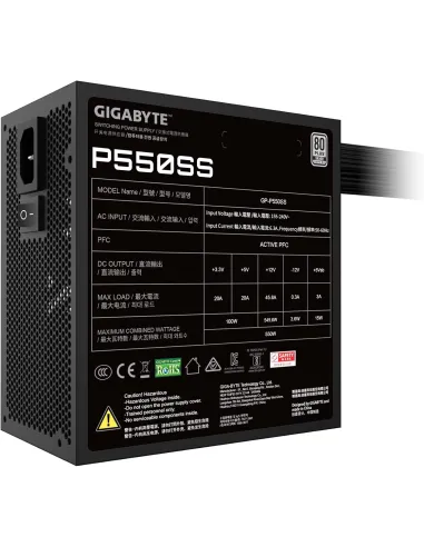 Fuente de Alimentación Gigabyte P550SS 80 PLUS Silver
