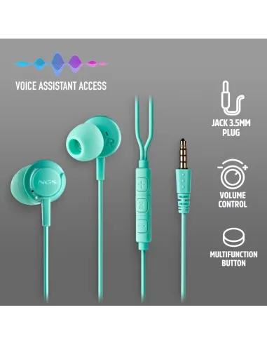 Auriculares Intrauditivos NGS Cross Drift Mint