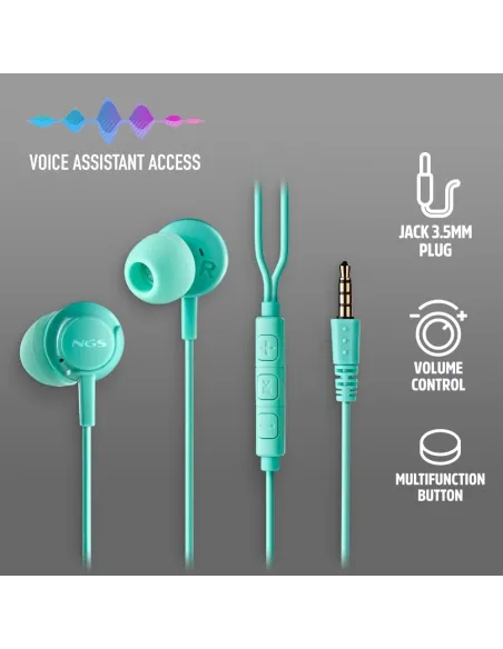 Auriculares Intrauditivos NGS Cross Drift Mint