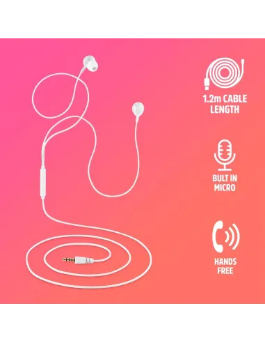 Auriculares NGS CROSS DRIFT WHITE con micrófono 3,5 mm