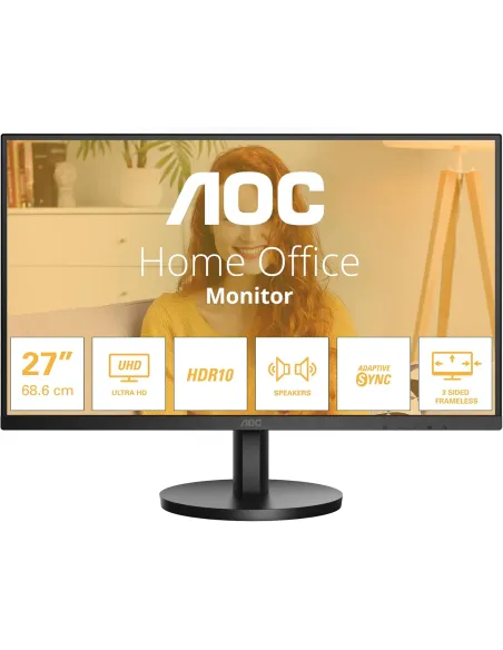 AOC U27B3A 27" 4K UHD 60Hz HDR10 Adaptive Sync Altavoces Negro