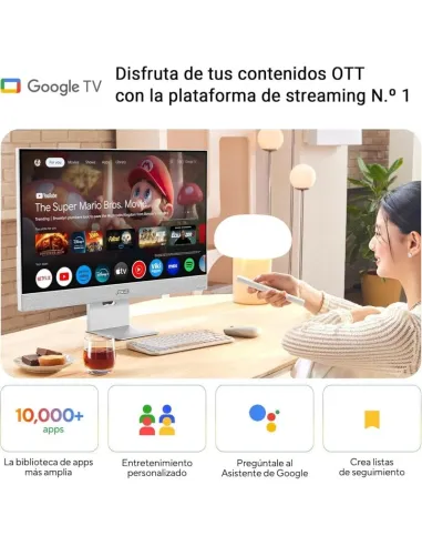 ASUS ZenScreen Smart MS27UC 27" LED IPS UltraHD 4K Altavoces Altura Ajustable Google TV USB-C