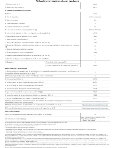 Smartphone Apple iPhone 16 512GB Negro