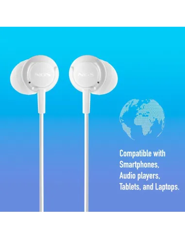 Auriculares USB-C NGS Cross Step White con micrófono