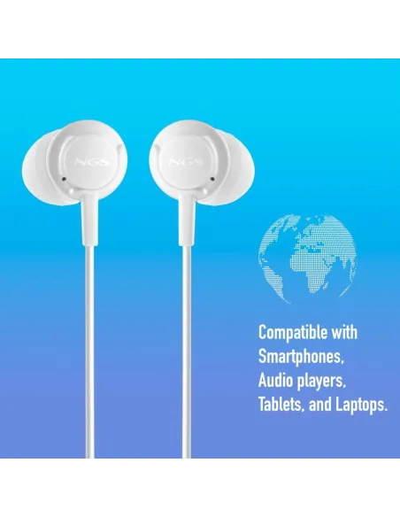 Auriculares USB-C NGS Cross Step White con micrófono
