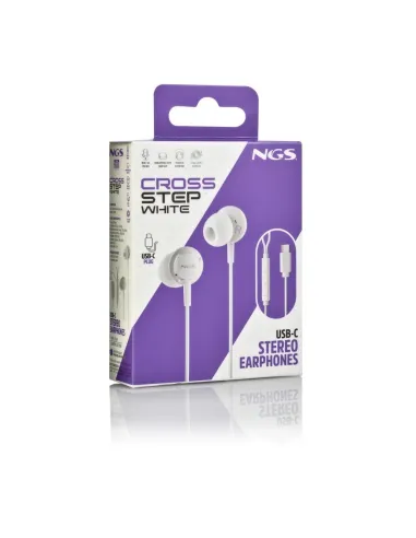 Auriculares USB-C NGS Cross Step White con micrófono