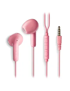 NGS Cross Flip Pink auriculares in-ear con Micrófono, Botón multifunción y control de volumen (jack 3,5 mm, cable 1,2 m)-MAUAMI1318