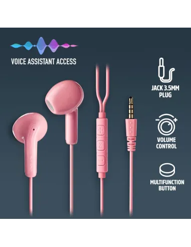 Auriculares NGS Cross Flip Pink con micrófono (jack 3,5 mm)