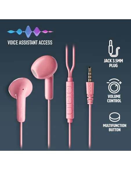 Auriculares NGS Cross Flip Pink con micrófono (jack 3,5 mm)