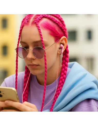 Auriculares NGS Cross Flip Pink con micrófono (jack 3,5 mm)