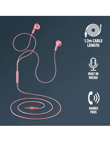 Auriculares NGS Cross Flip Pink con micrófono (jack 3,5 mm)