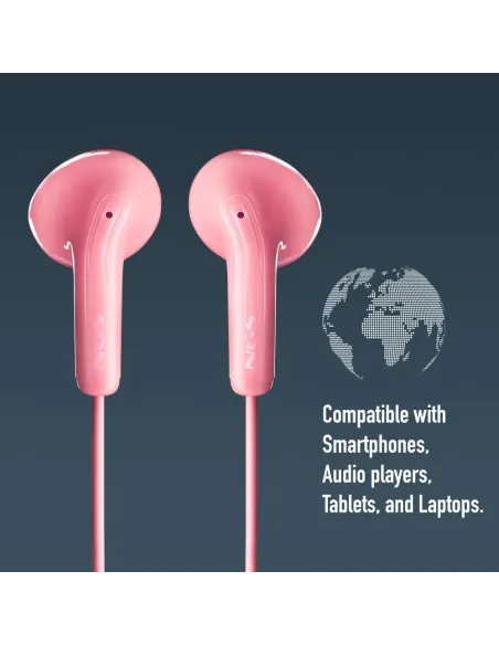 Auriculares NGS Cross Flip Pink con micrófono (jack 3,5 mm)