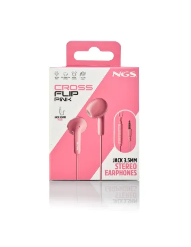 Auriculares NGS Cross Flip Pink con micrófono (jack 3,5 mm)