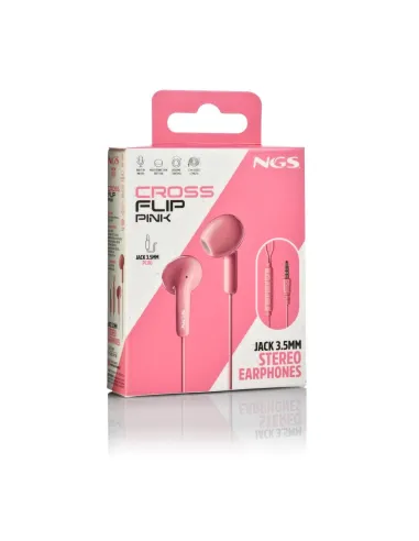 Auriculares NGS Cross Flip Pink con micrófono (jack 3,5 mm)