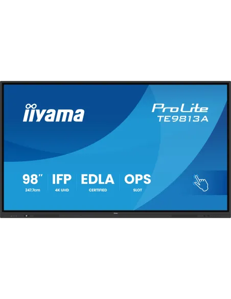 Iiyama ProLite TE9813A-B1AG 97.5? UHD 40 Touch WiFi6 Android 14 OPS