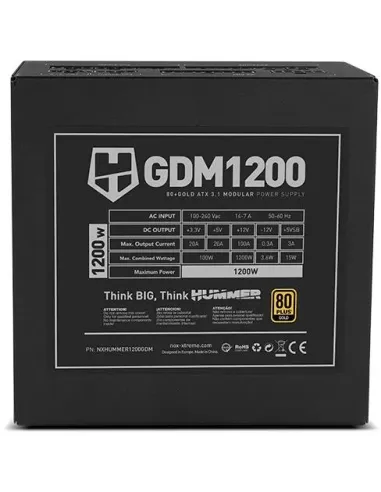Fuente de Alimentación Nox Hummer GDM 1200W GOLD