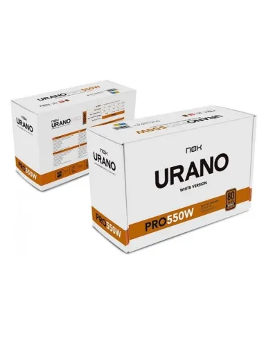 Fuente Nox Urano Pro 550W 80 Plus Bronze Blanca