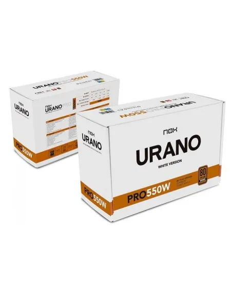 Fuente Nox Urano Pro 550W 80 Plus Bronze Blanca
