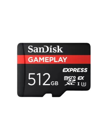 SanDisk GamePlay microSD Express 512GB Hasta 880 MB/s en color Negro