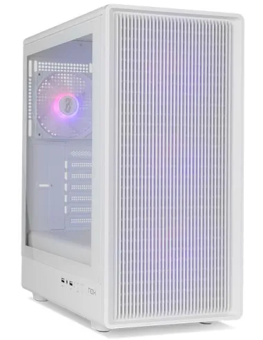 Nox Infinity IOTA Blanca Torre Mesh ARGB con Vidrio Templado