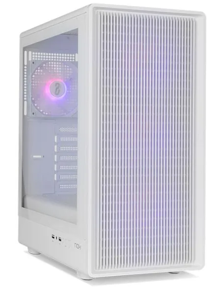 Nox Infinity IOTA Blanca Torre Mesh ARGB con Vidrio Templado