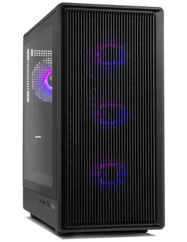 Nox Infinity IOTA Negro Torre Mesh ARGB con Vidrio Templado