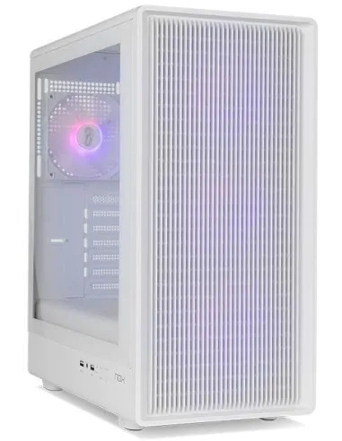 Nox Infinity IOTA Blanca Torre Mesh ARGB con Vidrio Templado