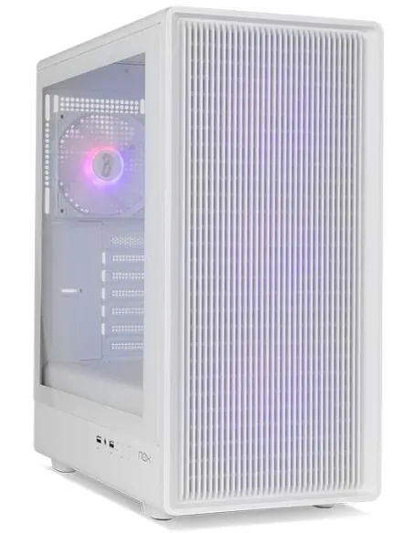 Nox Infinity IOTA Blanca Torre Mesh ARGB con Vidrio Templado
