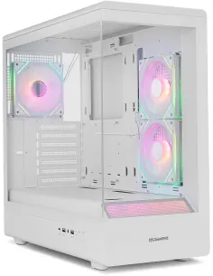 NOX Hummer SIGNAL White Doble Cristal Templado USB 3.0 y USB Type-C de Alta Velocidad-ICACSM0852