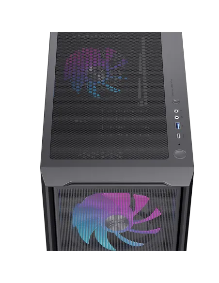 Einarex Pulse PM150 RGB EXCS-PM-150R-B Cristal Templado USB 3.2 Negro