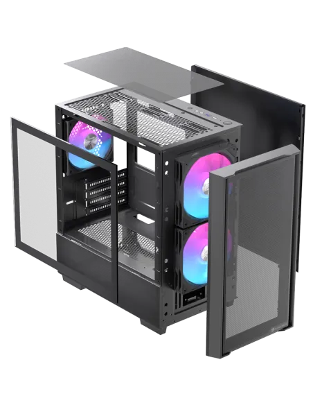 Einarex Pulse PM150 RGB EXCS-PM-150R-B Cristal Templado USB 3.2 Negro