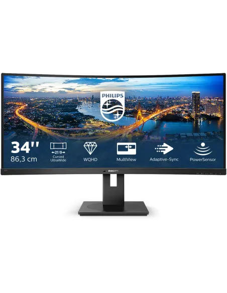 Philips 346B1C/00 UltraWide 34" Quad HD LCD USB-C Curvo Negro