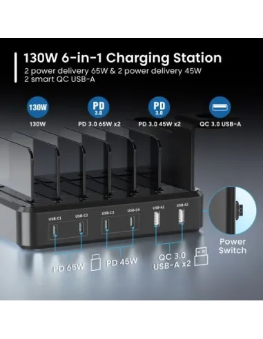 Estación de Carga de Acoplamiento Ewent EW1335