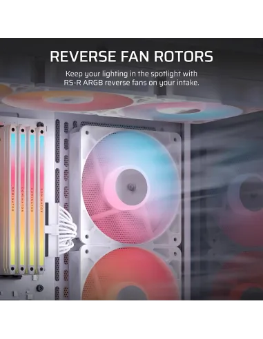 Ventiladores Corsair RS120-R ARGB Blancos Paquete Triple