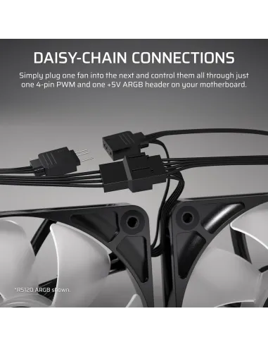 Ventiladores Corsair RS120-R ARGB Blancos Paquete Triple