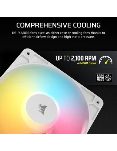 Ventiladores Corsair RS120-R ARGB Blancos Paquete Triple