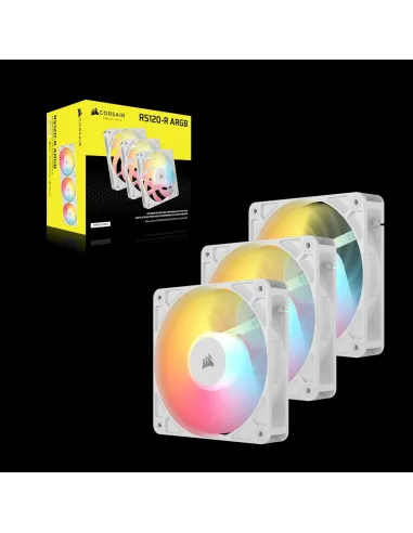 Ventiladores Corsair RS120-R ARGB Blancos Paquete Triple